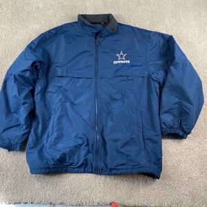 Dallas Cowboys Dunbrooke Full Zip Fleece Lined Jacket‎ Men's Size Medium Blue